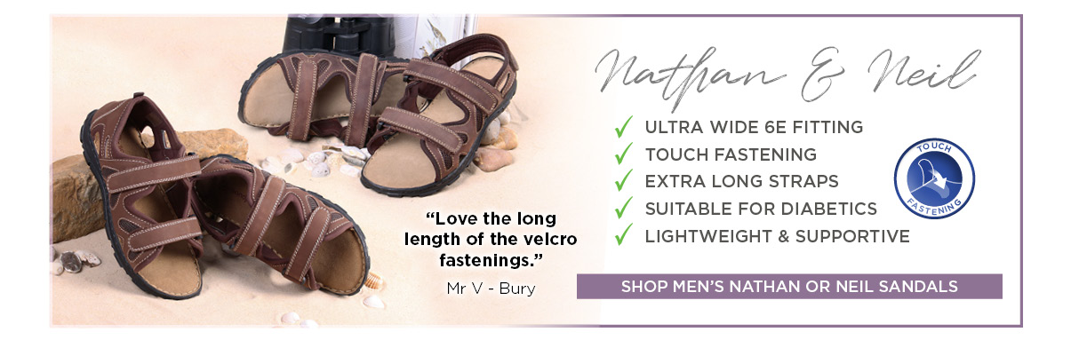 Nathan & Neil Men's Ultra Wide Sandals